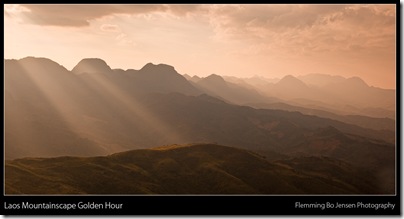 Laos mountainscape golden hour blog
