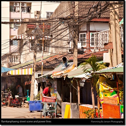 Ramkanphaeng street and power lines