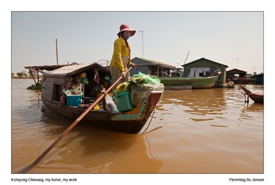 cambodia Kompong Chnnang floating village